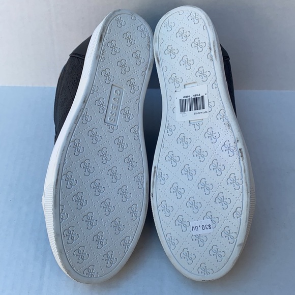 New Guess Womens Flowurs Logo-Debossed Wedge Sneakers Black Multi SZ 9 - Picture 9 of 9